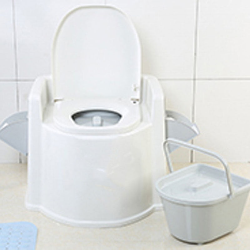 Contemporary Plastic Toilet Floor Mounted Toilet Bowl for Washroom Clearhalo 'Bathroom Remodel & Bathroom Fixtures' 'Home Improvement' 'home_improvement' 'home_improvement_toilets' 'Toilets & Bidets' 'Toilets' 6090829