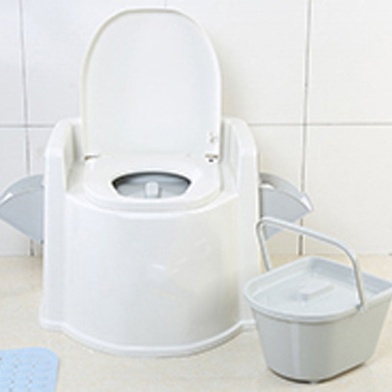 Contemporary Plastic Toilet Floor Mounted Toilet Bowl for Washroom Clearhalo 'Bathroom Remodel & Bathroom Fixtures' 'Home Improvement' 'home_improvement' 'home_improvement_toilets' 'Toilets & Bidets' 'Toilets' 6090829