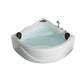 Bathroom Corner Bath Tub Acrylic Modern Bathtub with Drain and Overflow Trim Clearhalo 'Bathroom Remodel & Bathroom Fixtures' 'Bathtubs' 'Home Improvement' 'home_improvement' 'home_improvement_bathtubs' 'Showers & Bathtubs' 6093540