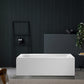 Modern Acrylic Home Bathtub Freestanding Rectangular Tub in White Clearhalo 'Bathroom Remodel & Bathroom Fixtures' 'Bathtubs' 'Home Improvement' 'home_improvement' 'home_improvement_bathtubs' 'Showers & Bathtubs' 6093631