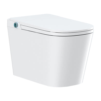 Modern Heated Seat Floor Mounted Urine Toilet Siphon Jet Toilet Bowl with Toilet Seat 12" Auto Flip Clearhalo 'Bathroom Remodel & Bathroom Fixtures' 'Home Improvement' 'home_improvement' 'home_improvement_toilets' 'Toilets & Bidets' 'Toilets' 6102947