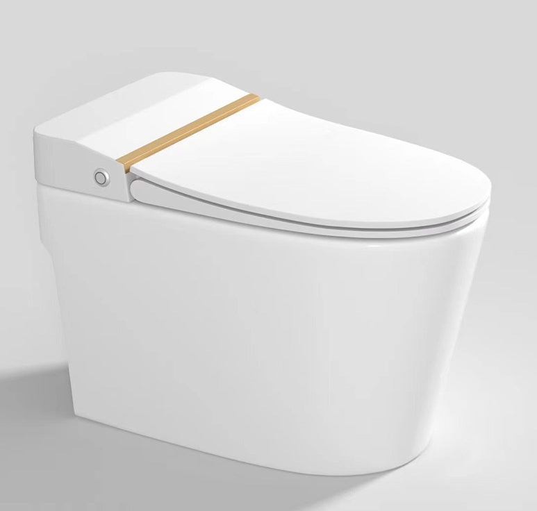 Modern Floor Mounted Urine Toilet Siphon Jet Toilet Bowl with Toilet Seat 15"L x 27"W x 18"H White Clearhalo 'Bathroom Remodel & Bathroom Fixtures' 'Home Improvement' 'home_improvement' 'home_improvement_toilets' 'Toilets & Bidets' 'Toilets' 6103001