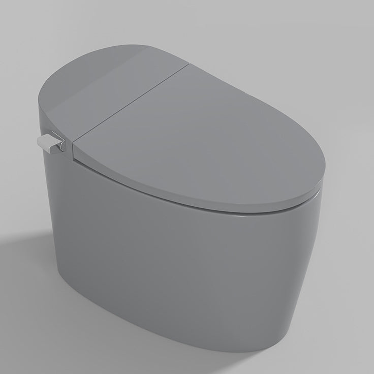 Modern Floor Mounted Urine Toilet Siphon Jet Toilet Bowl with Toilet Seat 16"L x 27"W x 19"H Grey Clearhalo 'Bathroom Remodel & Bathroom Fixtures' 'Home Improvement' 'home_improvement' 'home_improvement_toilets' 'Toilets & Bidets' 'Toilets' 6103006