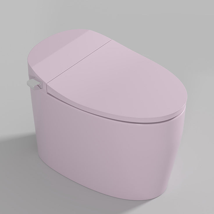 Modern Floor Mounted Urine Toilet Siphon Jet Toilet Bowl with Toilet Seat 16"L x 27"W x 19"H Pink Clearhalo 'Bathroom Remodel & Bathroom Fixtures' 'Home Improvement' 'home_improvement' 'home_improvement_toilets' 'Toilets & Bidets' 'Toilets' 6103008