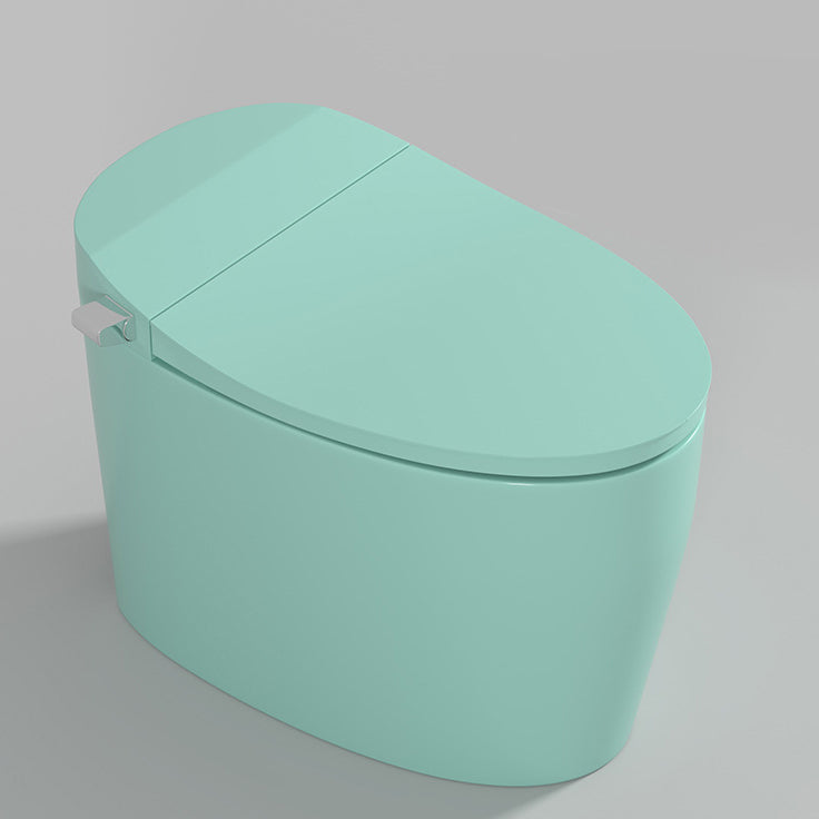 Modern Floor Mounted Urine Toilet Siphon Jet Toilet Bowl with Toilet Seat 16"L x 27"W x 19"H Green Clearhalo 'Bathroom Remodel & Bathroom Fixtures' 'Home Improvement' 'home_improvement' 'home_improvement_toilets' 'Toilets & Bidets' 'Toilets' 6103010