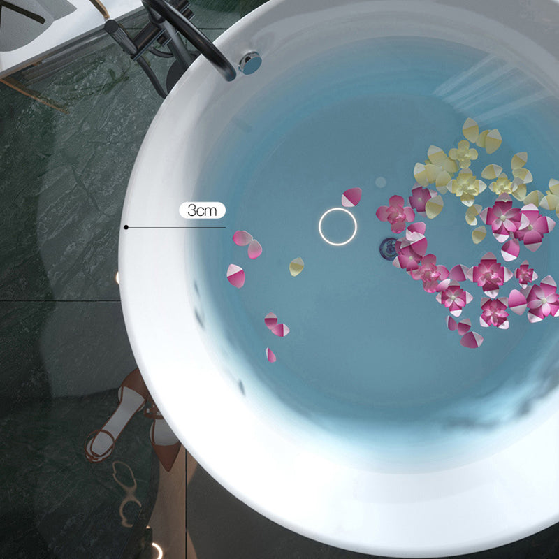 Bathroom Acrylic Round Bath Tub Soaking Stand Alone Tub with Drain Clearhalo 'Bathroom Remodel & Bathroom Fixtures' 'Bathtubs' 'Home Improvement' 'home_improvement' 'home_improvement_bathtubs' 'Showers & Bathtubs' 6108206