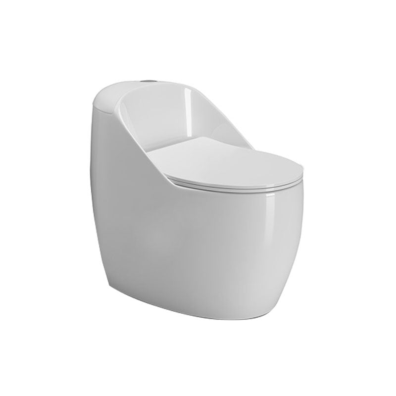 1-Piece Round Toilet Bowl 1.2 GPF Siphon Jet Flush Toilet for Bathroom Clearhalo 'Bathroom Remodel & Bathroom Fixtures' 'Home Improvement' 'home_improvement' 'home_improvement_toilets' 'Toilets & Bidets' 'Toilets' 6111545