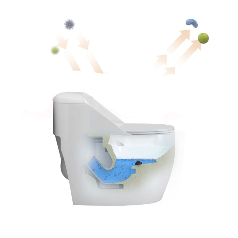 1-Piece Round Toilet Bowl 1.2 GPF Siphon Jet Flush Toilet for Bathroom Clearhalo 'Bathroom Remodel & Bathroom Fixtures' 'Home Improvement' 'home_improvement' 'home_improvement_toilets' 'Toilets & Bidets' 'Toilets' 6111554