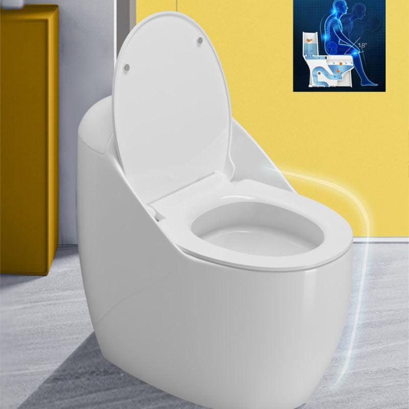 1-Piece Round Toilet Bowl 1.2 GPF Siphon Jet Flush Toilet for Bathroom Clearhalo 'Bathroom Remodel & Bathroom Fixtures' 'Home Improvement' 'home_improvement' 'home_improvement_toilets' 'Toilets & Bidets' 'Toilets' 6111560