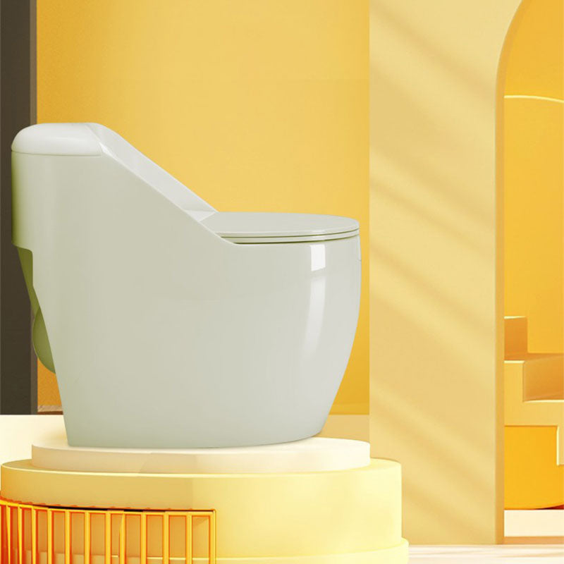 1-Piece Round Toilet Bowl 1.2 GPF Siphon Jet Flush Toilet for Bathroom Clearhalo 'Bathroom Remodel & Bathroom Fixtures' 'Home Improvement' 'home_improvement' 'home_improvement_toilets' 'Toilets & Bidets' 'Toilets' 6111561