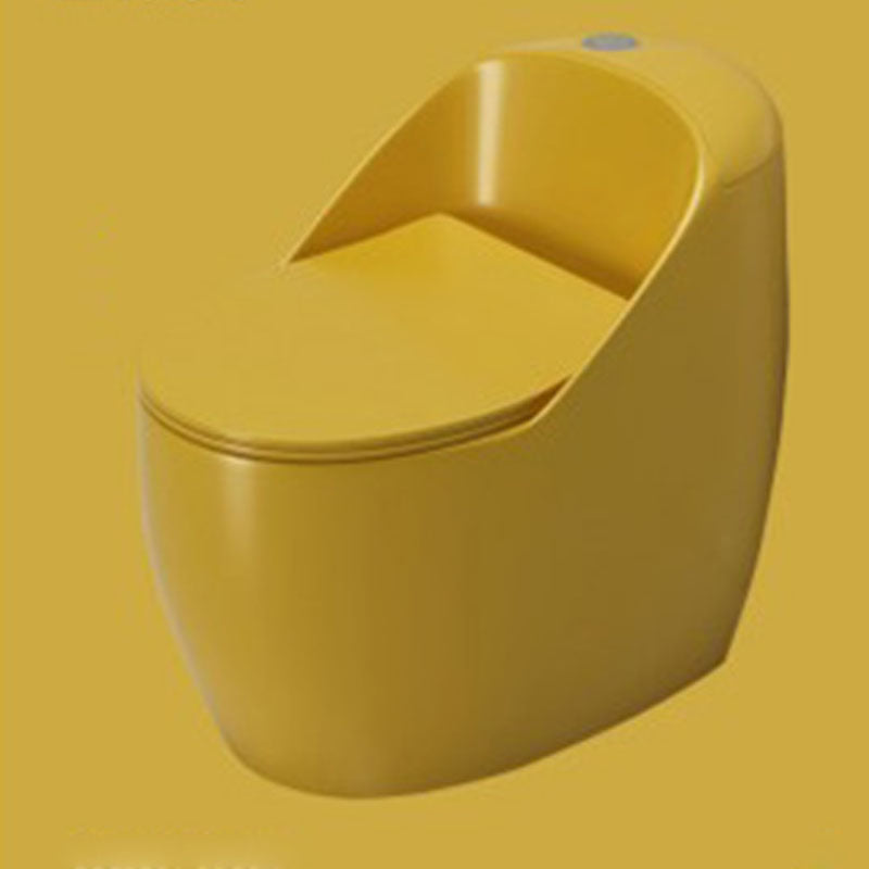 1-Piece Round Toilet Bowl 1.2 GPF Siphon Jet Flush Toilet for Bathroom Clearhalo 'Bathroom Remodel & Bathroom Fixtures' 'Home Improvement' 'home_improvement' 'home_improvement_toilets' 'Toilets & Bidets' 'Toilets' 6111568