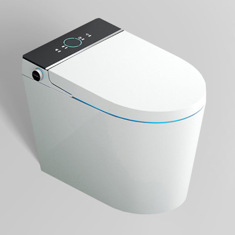 Modern Floor Mount Urine Toilet White Siphon Jet Toilet Bowl with Toilet Seat Automatic Lid( Top Configuration) Clearhalo 'Bathroom Remodel & Bathroom Fixtures' 'Home Improvement' 'home_improvement' 'home_improvement_toilets' 'Toilets & Bidets' 'Toilets' 6111575