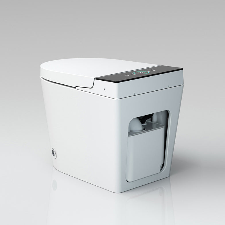 Modern Floor Mount Urine Toilet White Siphon Jet Toilet Bowl with Toilet Seat Clearhalo 'Bathroom Remodel & Bathroom Fixtures' 'Home Improvement' 'home_improvement' 'home_improvement_toilets' 'Toilets & Bidets' 'Toilets' 6111592