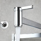 1-Handle Brushed Nickel Widespread Faucet 1 Hole Wall Mounted Bathroom Faucet with Brass Clearhalo 'Bathroom Remodel & Bathroom Fixtures' 'Bathroom Sink Faucets' 'Bathroom Sinks & Faucet Components' 'bathroom_sink_faucets' 'Home Improvement' 'home_improvement' 'home_improvement_bathroom_sink_faucets' 6116329
