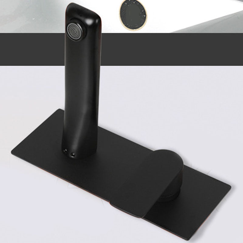 Glam Wall Mounted Sink Faucet Brass Lever Low Arc 2 Hole Faucets Bathroom Faucet Clearhalo 'Bathroom Remodel & Bathroom Fixtures' 'Bathroom Sink Faucets' 'Bathroom Sinks & Faucet Components' 'bathroom_sink_faucets' 'Home Improvement' 'home_improvement' 'home_improvement_bathroom_sink_faucets' 6116353