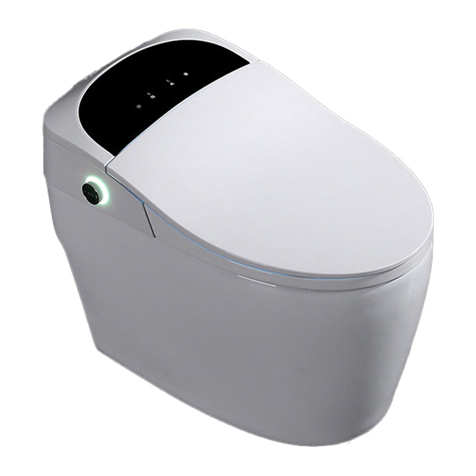 Modern One Piece Toilet Floor Mounted Toilet Bowl with Seat for Washroom 16" Auto Flip Clearhalo 'Bathroom Remodel & Bathroom Fixtures' 'Home Improvement' 'home_improvement' 'home_improvement_toilets' 'Toilets & Bidets' 'Toilets' 6117999
