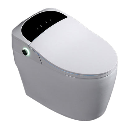 Modern One Piece Toilet Floor Mounted Toilet Bowl with Seat for Washroom 16" Auto Flip Clearhalo 'Bathroom Remodel & Bathroom Fixtures' 'Home Improvement' 'home_improvement' 'home_improvement_toilets' 'Toilets & Bidets' 'Toilets' 6117999