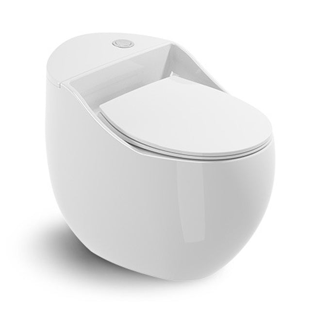 Modern Skirted Toilet Bowl Siphon Jet Toilet with Slow Close Seat for Bathroom White Clearhalo 'Bathroom Remodel & Bathroom Fixtures' 'Home Improvement' 'home_improvement' 'home_improvement_toilets' 'Toilets & Bidets' 'Toilets' 6118021