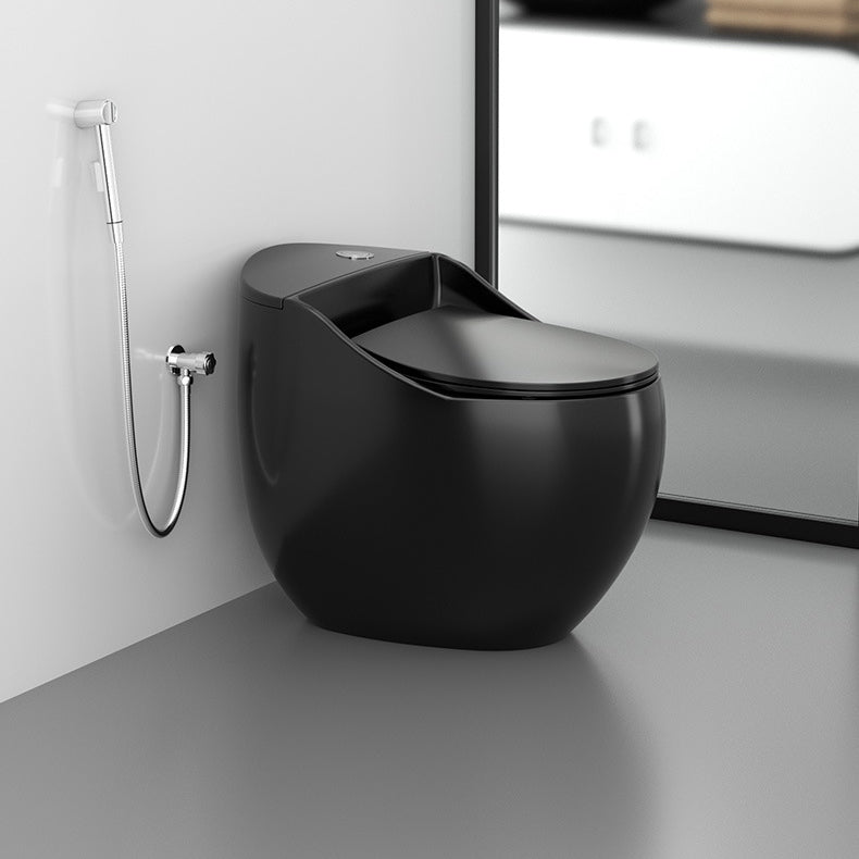 Modern Skirted Toilet Bowl Siphon Jet Toilet with Slow Close Seat for Bathroom Clearhalo 'Bathroom Remodel & Bathroom Fixtures' 'Home Improvement' 'home_improvement' 'home_improvement_toilets' 'Toilets & Bidets' 'Toilets' 6118024