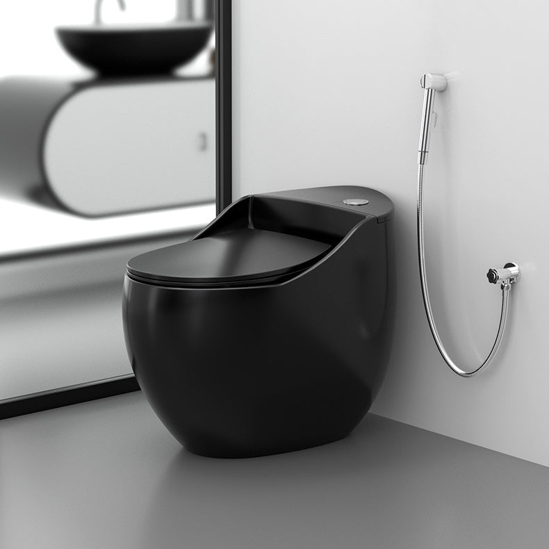 Modern Skirted Toilet Bowl Siphon Jet Toilet with Slow Close Seat for Bathroom Clearhalo 'Bathroom Remodel & Bathroom Fixtures' 'Home Improvement' 'home_improvement' 'home_improvement_toilets' 'Toilets & Bidets' 'Toilets' 6118025