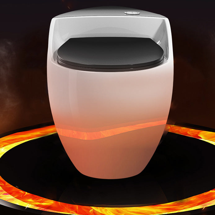 Modern Skirted Toilet Bowl Siphon Jet Toilet with Slow Close Seat for Bathroom Clearhalo 'Bathroom Remodel & Bathroom Fixtures' 'Home Improvement' 'home_improvement' 'home_improvement_toilets' 'Toilets & Bidets' 'Toilets' 6118033