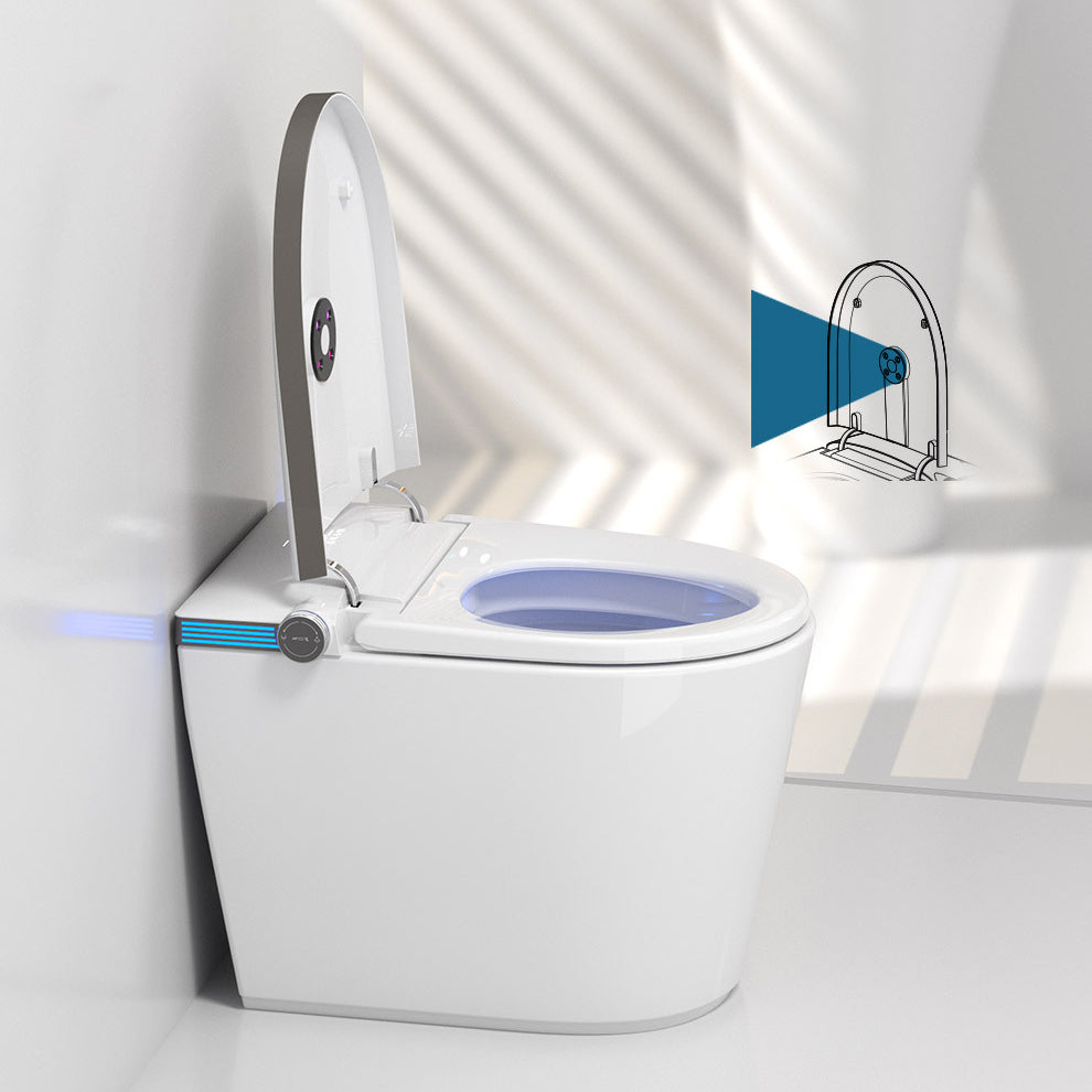 Modern All-In-One Toilet Bowl Siphon Jet Toilet with Soft-Close Seat for Bathroom Clearhalo 'Bathroom Remodel & Bathroom Fixtures' 'Home Improvement' 'home_improvement' 'home_improvement_toilets' 'Toilets & Bidets' 'Toilets' 6118067