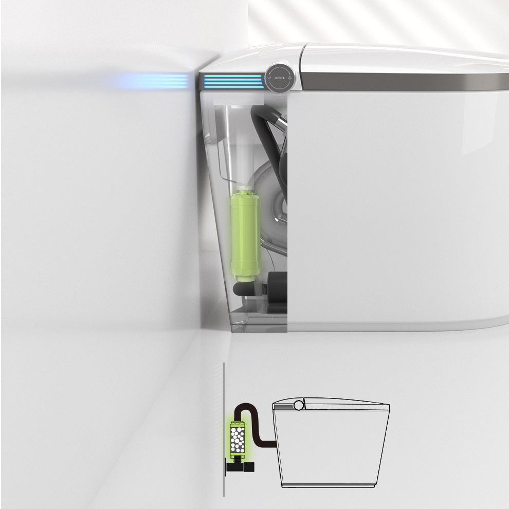 Modern All-In-One Toilet Bowl Siphon Jet Toilet with Soft-Close Seat for Bathroom Clearhalo 'Bathroom Remodel & Bathroom Fixtures' 'Home Improvement' 'home_improvement' 'home_improvement_toilets' 'Toilets & Bidets' 'Toilets' 6118071