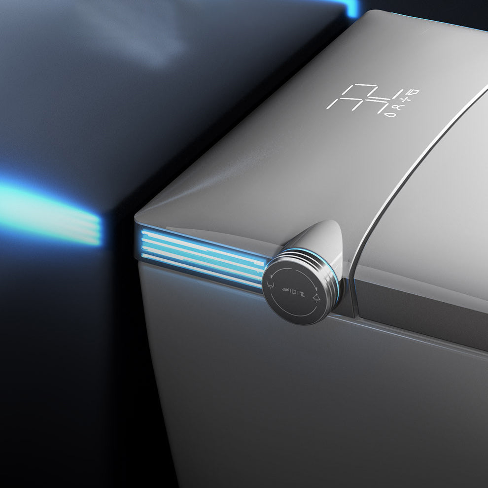 Modern All-In-One Toilet Bowl Siphon Jet Toilet with Soft-Close Seat for Bathroom Clearhalo 'Bathroom Remodel & Bathroom Fixtures' 'Home Improvement' 'home_improvement' 'home_improvement_toilets' 'Toilets & Bidets' 'Toilets' 6118073