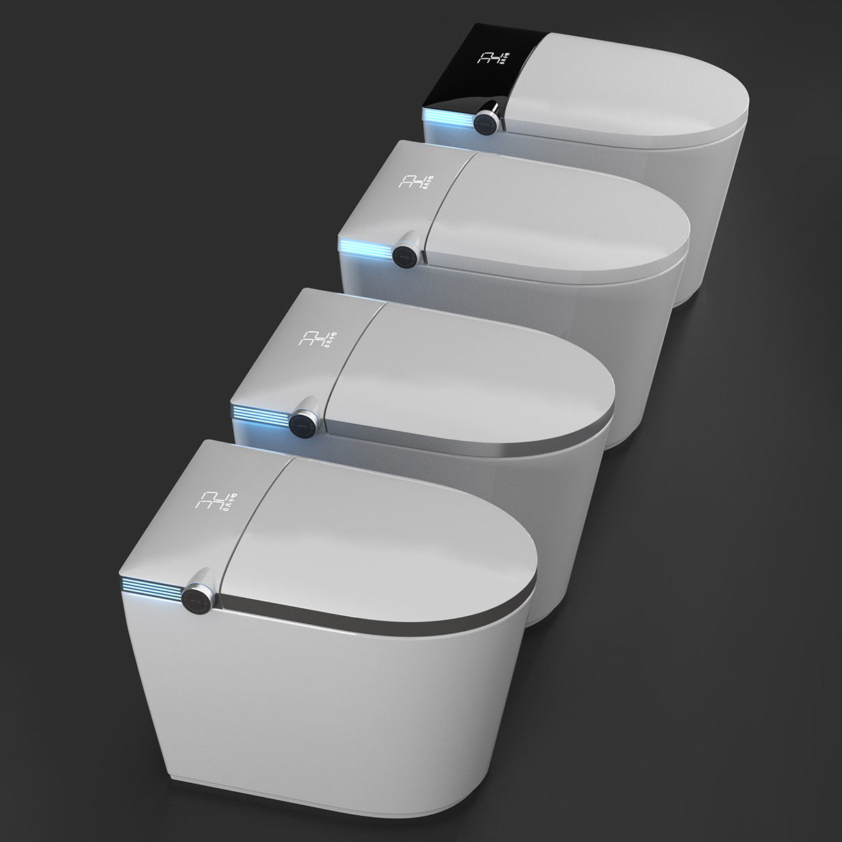 Modern All-In-One Toilet Bowl Siphon Jet Toilet with Soft-Close Seat for Bathroom Clearhalo 'Bathroom Remodel & Bathroom Fixtures' 'Home Improvement' 'home_improvement' 'home_improvement_toilets' 'Toilets & Bidets' 'Toilets' 6118084