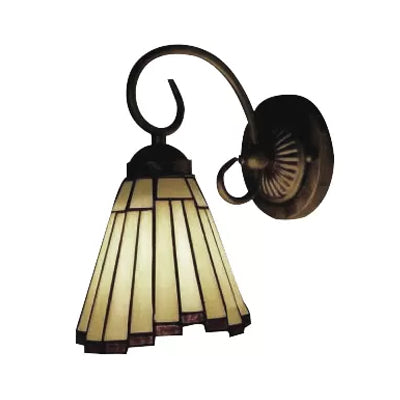 Mini Sconce Light Tiffany Style Stained Glass Single Light Wall Mount Light for Bedroom Clearhalo 'Industrial' 'Middle century wall lights' 'Tiffany wall lights' 'Tiffany' 'Wall Lamps & Sconces' 'Wall Lights' Lighting' 6119
