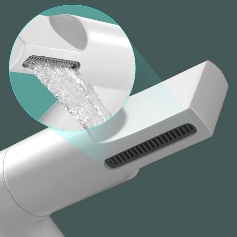 Contemporary Sink Faucet Solid Color Knob Handle Brass Bathroom Faucet Clearhalo 'Bathroom Remodel & Bathroom Fixtures' 'Bathroom Sink Faucets' 'Bathroom Sinks & Faucet Components' 'bathroom_sink_faucets' 'Home Improvement' 'home_improvement' 'home_improvement_bathroom_sink_faucets' 6120620