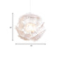 Dandelion Bedroom Ceiling Pendant Acrylic 1-Bulb 19"/23.5" Wide Modernism Hanging Light Kit in White Clearhalo 'Ceiling Lights' 'Modern Pendants' 'Modern' 'Pendant Lights' 'Pendants' Lighting' 612379