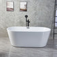White Oval Bath Tub for Bathroom Soaking Stand Alone Tub with Drain Clearhalo 'Bathroom Remodel & Bathroom Fixtures' 'Bathtubs' 'Home Improvement' 'home_improvement' 'home_improvement_bathtubs' 'Showers & Bathtubs' 6124109