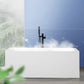 White Acrylic Rectangular Bathtub Soaking Freestanding with Left Drain Clearhalo 'Bathroom Remodel & Bathroom Fixtures' 'Bathtubs' 'Home Improvement' 'home_improvement' 'home_improvement_bathtubs' 'Showers & Bathtubs' 6124123