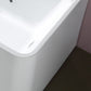 White Acrylic Rectangular Bath Tub Whirlpool Stand Alone Tub with Faucet Clearhalo 'Bathroom Remodel & Bathroom Fixtures' 'Bathtubs' 'Home Improvement' 'home_improvement' 'home_improvement_bathtubs' 'Showers & Bathtubs' 6124143