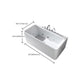 White Acrylic Rectangular Bath Tub Whirlpool Stand Alone Tub with Faucet Clearhalo 'Bathroom Remodel & Bathroom Fixtures' 'Bathtubs' 'Home Improvement' 'home_improvement' 'home_improvement_bathtubs' 'Showers & Bathtubs' 6124150