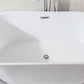 Contemporary Freestanding Acrylic-Fiberglass Bathtub White Oval Soaking Bath Tub Clearhalo 'Bathroom Remodel & Bathroom Fixtures' 'Bathtubs' 'Home Improvement' 'home_improvement' 'home_improvement_bathtubs' 'Showers & Bathtubs' 6124176