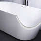 Modern White Stand Alone Bathtub Oval Acrylic Soaking Bathtub without Holes Clearhalo 'Bathroom Remodel & Bathroom Fixtures' 'Bathtubs' 'Home Improvement' 'home_improvement' 'home_improvement_bathtubs' 'Showers & Bathtubs' 6124192