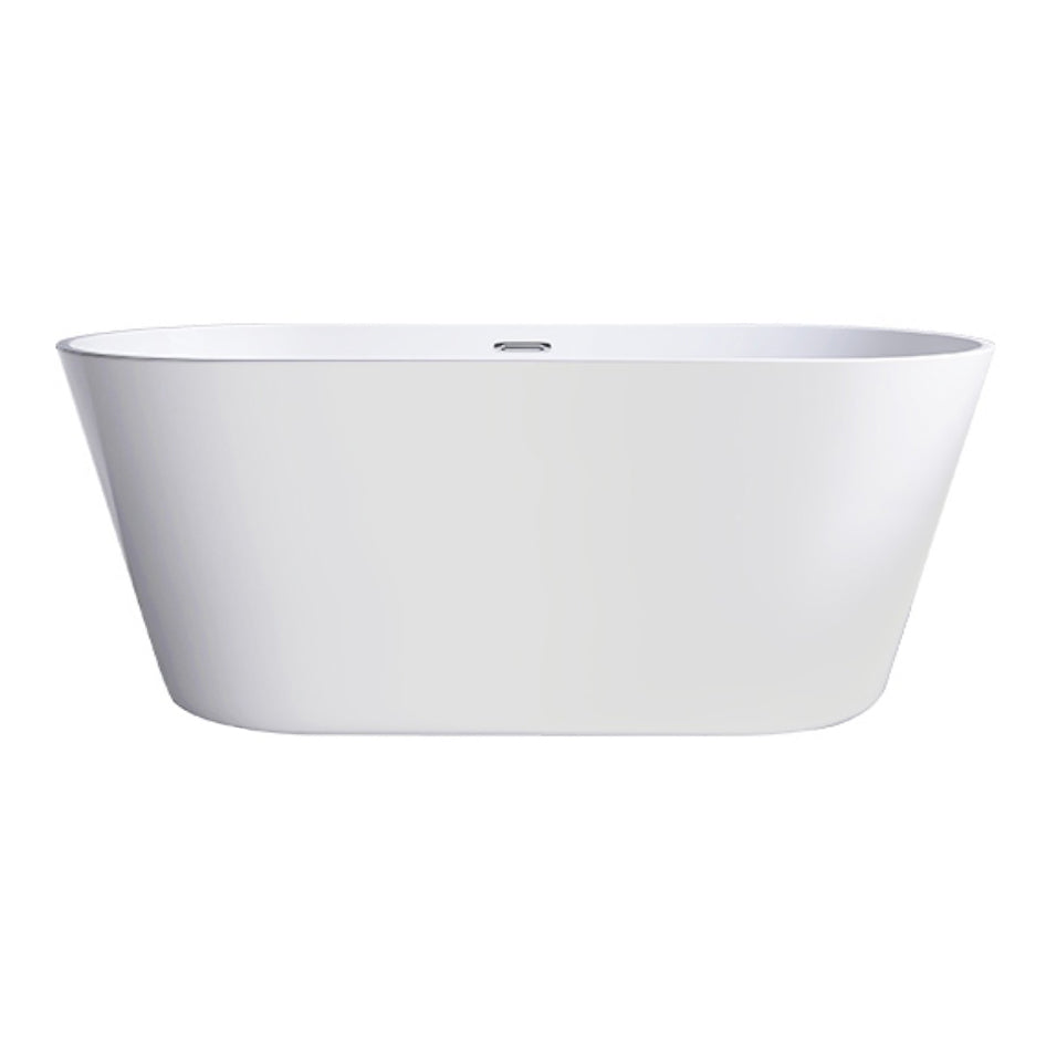Modern White Stand Alone Bathtub Oval Acrylic Soaking Bathtub without Holes Clearhalo 'Bathroom Remodel & Bathroom Fixtures' 'Bathtubs' 'Home Improvement' 'home_improvement' 'home_improvement_bathtubs' 'Showers & Bathtubs' 6124200