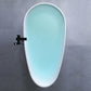Soaking Stand Alone Tub with Drain Bathroom White Stone Bathtub 63"L x 31"W x 21"H Clearhalo 'Bathroom Remodel & Bathroom Fixtures' 'Bathtubs' 'Home Improvement' 'home_improvement' 'home_improvement_bathtubs' 'Showers & Bathtubs' 6124268