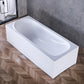 Bathroom Acrylic Tub with Internal Drain Soaking Stand Alone Bath Tub White 61"L x 28"W x 18"H Clearhalo 'Bathroom Remodel & Bathroom Fixtures' 'Bathtubs' 'Home Improvement' 'home_improvement' 'home_improvement_bathtubs' 'Showers & Bathtubs' 6124370