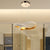Gold Twisting Hanging Chandelier Minimalism LED Acrylic Ceiling Pendant Lamp in Warm/White Light Gold Clearhalo 'Ceiling Lights' 'Chandeliers' 'Modern Chandeliers' 'Modern' Lighting' 612444