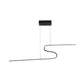 Curved Dining Room Pendant Light Acrylic LED Simple Chandelier Lamp Fixture in Black, Warm/White/Natural Light Clearhalo 'Ceiling Lights' 'Chandeliers' 'Modern Chandeliers' 'Modern' Lighting' 612452
