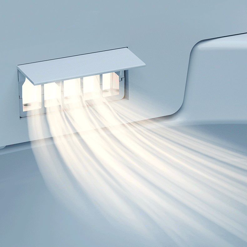 Modern Skirted Toilet Bowl Siphon Jet Toilet with Soft-Close Seat for Bathroom Clearhalo 'Bathroom Remodel & Bathroom Fixtures' 'Home Improvement' 'home_improvement' 'home_improvement_toilets' 'Toilets & Bidets' 'Toilets' 6127414