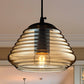 Bowl/Cylindrical/Saucer Shape Pendant Lamp Modernist Clear/Amber Ruffle Glass Black Hanging Light Fixture Amber Bowl Clearhalo 'Ceiling Lights' 'Glass shade' 'Glass' 'Modern Pendants' 'Modern' 'Pendant Lights' 'Pendants' Lighting' 612992