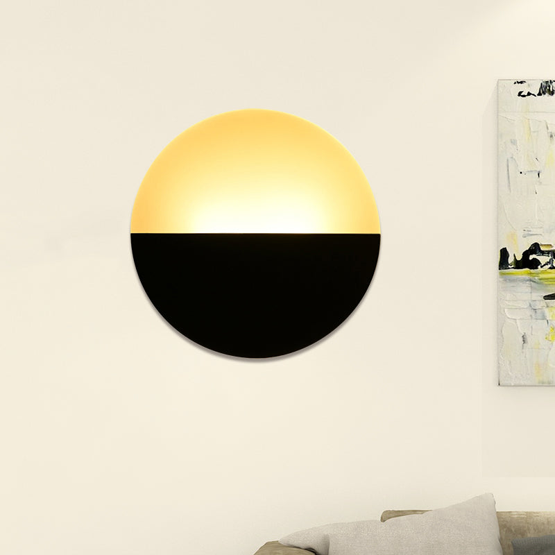 Simplicity Round Acrylic Wall Sconce LED Single Light Wall Lighting Fixture in White/Black Clearhalo 'Modern wall lights' 'Modern' 'Wall Lamps & Sconces' 'Wall Lights' Lighting' 613059