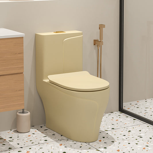 Traditional Skirted Toilet Floor Mount One-Piece Flush Toilet with Slow Close Seat Clearhalo 'Bathroom Remodel & Bathroom Fixtures' 'Home Improvement' 'home_improvement' 'home_improvement_toilets' 'Toilets & Bidets' 'Toilets' 6131331