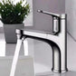 Modern Style Vessel Sink Faucet Single-handle Low Arc Retractable Copper Vessel Faucet Clearhalo 'Bathroom Remodel & Bathroom Fixtures' 'Bathroom Sink Faucets' 'Bathroom Sinks & Faucet Components' 'bathroom_sink_faucets' 'Home Improvement' 'home_improvement' 'home_improvement_bathroom_sink_faucets' 6131435