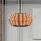 16"/19.5"/23.5" Wide Wood Barrel Shade Hanging Light Chinese Single Light Veneer Pendant Lamp for Dining Room Wood 23.5" Clearhalo 'Ceiling Lights' 'Modern Pendants' 'Modern' 'Pendant Lights' 'Pendants' Lighting' 613318