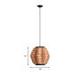 16"/19.5"/23.5" Wide Wood Barrel Shade Hanging Light Chinese Single Light Veneer Pendant Lamp for Dining Room Clearhalo 'Ceiling Lights' 'Modern Pendants' 'Modern' 'Pendant Lights' 'Pendants' Lighting' 613332